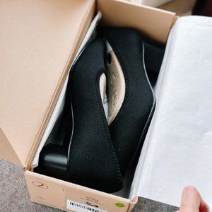 Vivaia Pointed-Toe Chunky Heels Black US 8.5 NWT